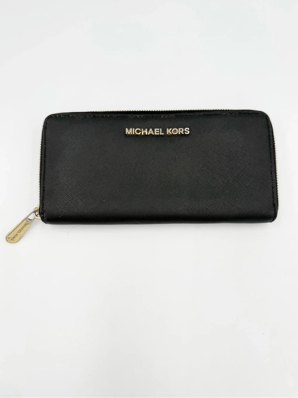 Michael Kors Black Shoulder Drawstring Tote with Tassel  and Wallet (pre owned)